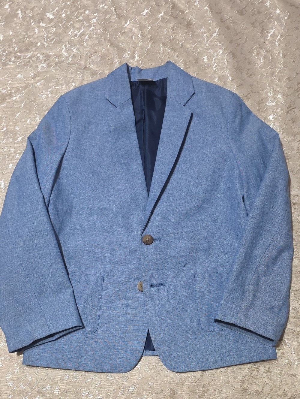 Boy's Light Blue Casual Blazer Tailored 2 Button Notch Lapel Modern‎ Formal